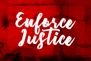 Enforce Justice: A Textured Brush Font for Web Design