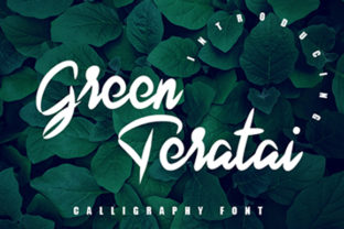 Green Teratai: A Stunning Handwritten Font for Editors