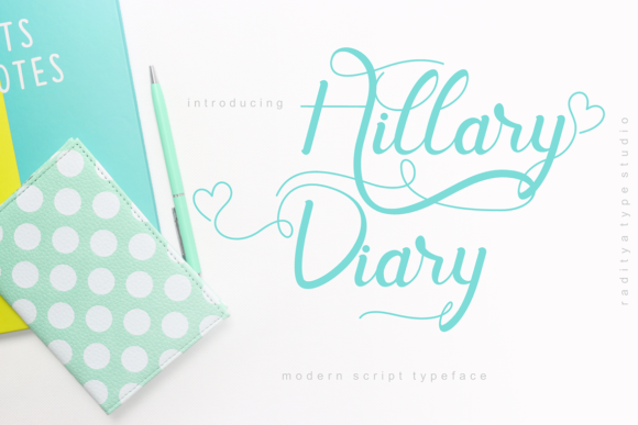 Hillary Diary: A Modern Script Font for Playful Branding